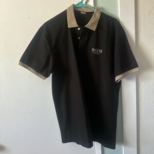 & Other Stories Black and Tan Polo Shirt